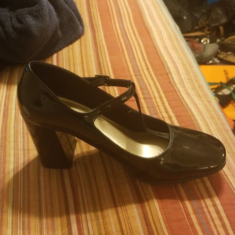 Patent leather heels
